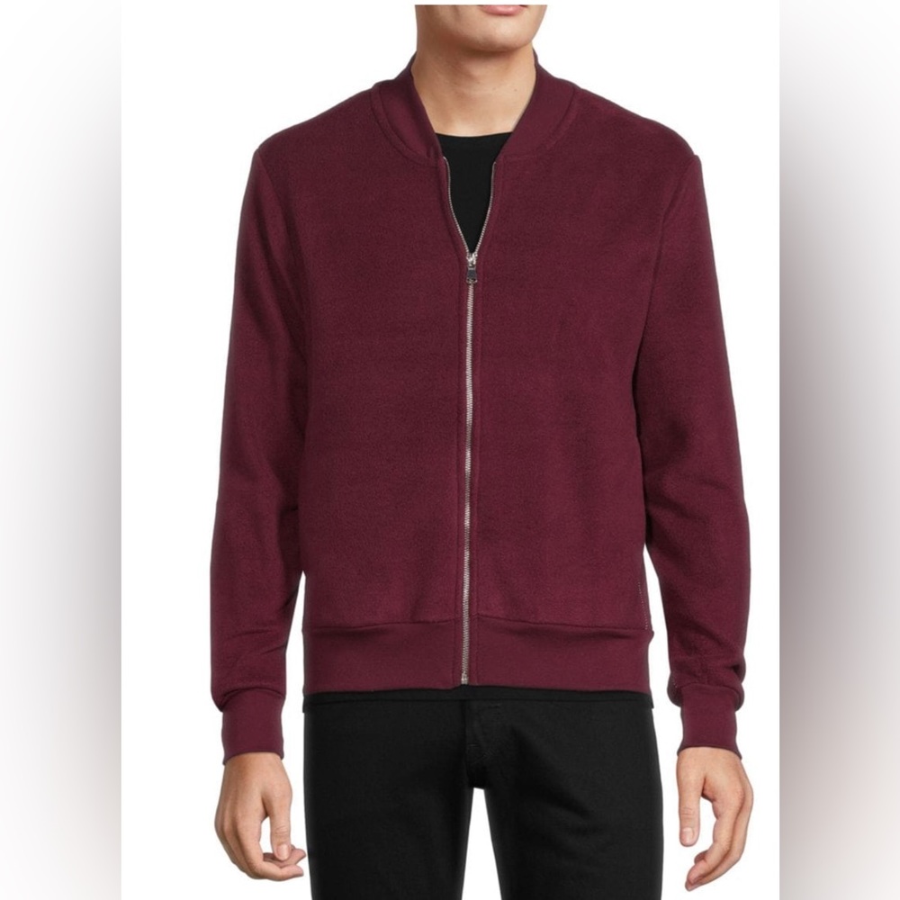 NWT M. Singer Men's Teddy Bomber Jacket in Wine Size XXL $228